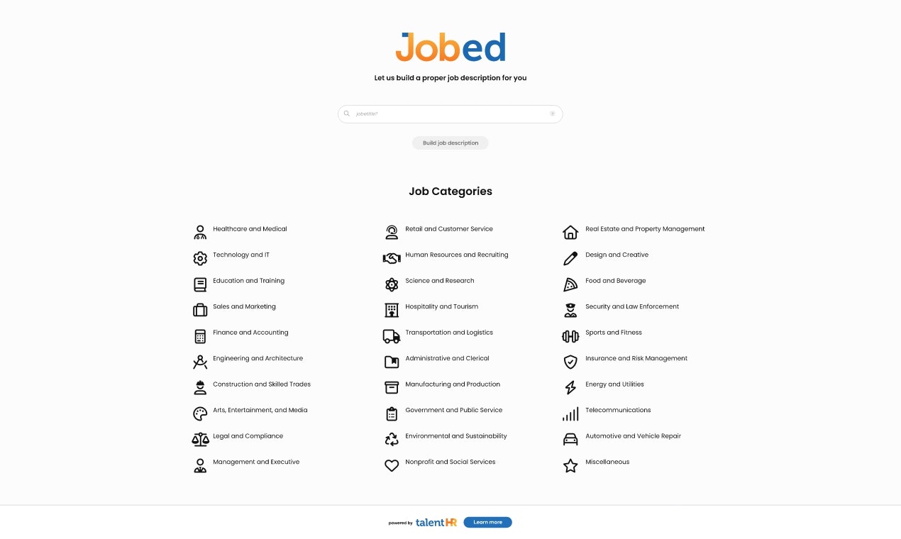 startuptile Jobed-AI-powered job description generator