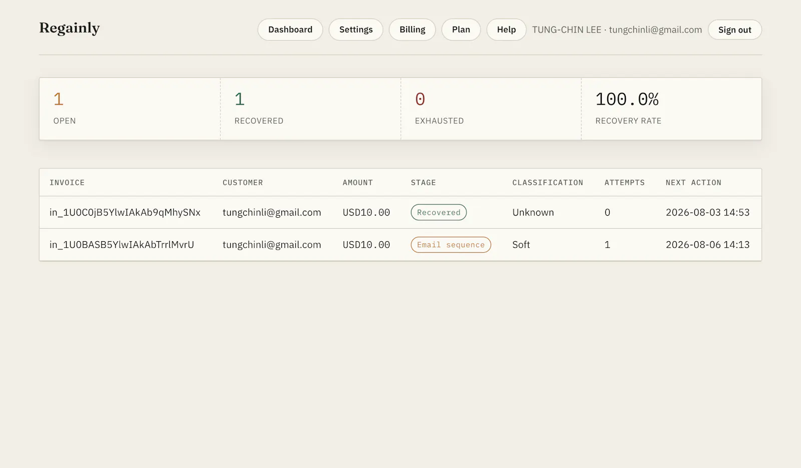 Regainly screenshot 2