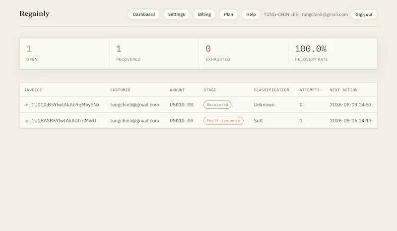 Regainly screenshot 2