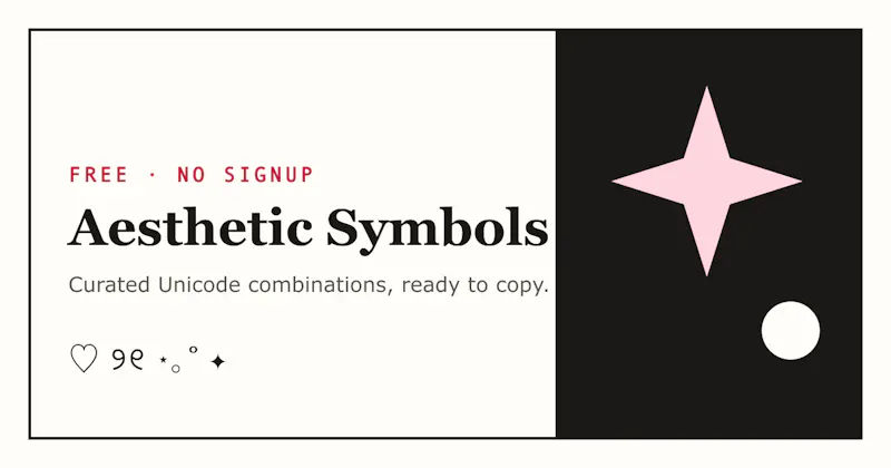 Aesthetic Symbols screenshot 1