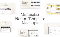 Minimalist Notion Template Mockups media 1