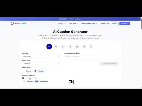 AI caption Generator gallery image
