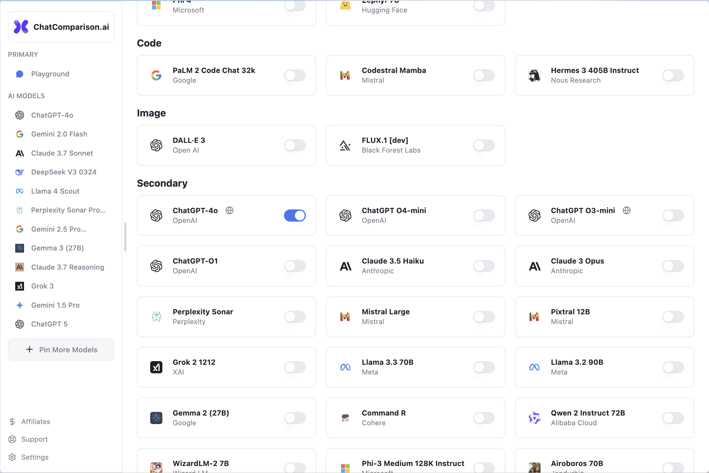 ChatComparison.ai – Compare AI Models - Screenshot 3 preview