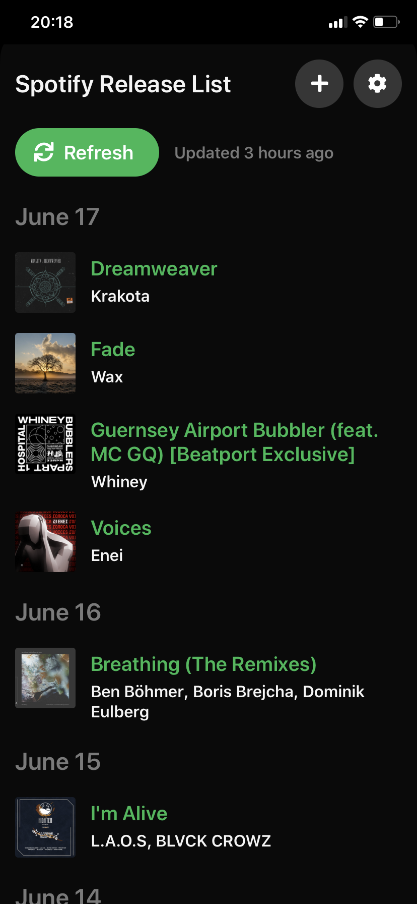 Spotify Release List gallery image