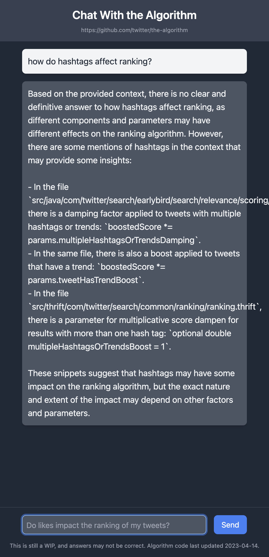 与算法聊天 - 询问有关Twitter开源算法的问题媒体1