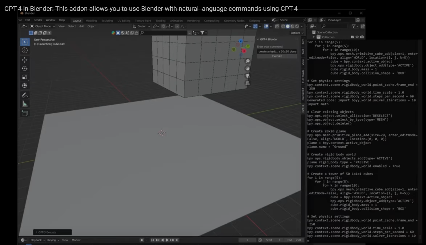 블렌더 용 GPT-4 애드온 - Blender를 위해 GPT-4로 아이디어를 생생하게하십시오 미디어 3