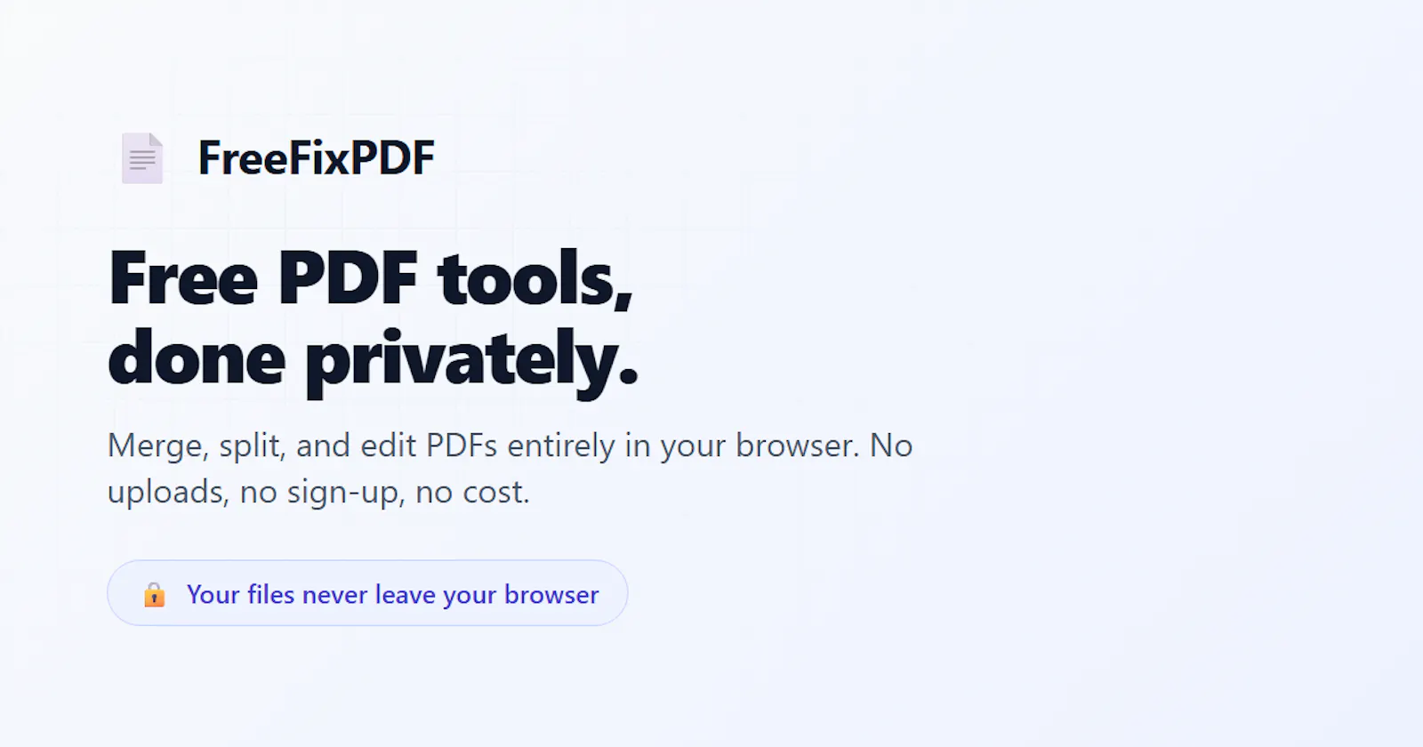 FreeFixPDF screenshot 1
