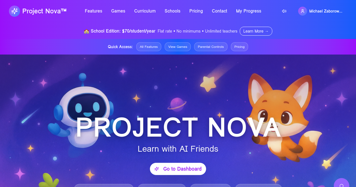 Project Nova - Main product screenshot demonstrating key features and user interface