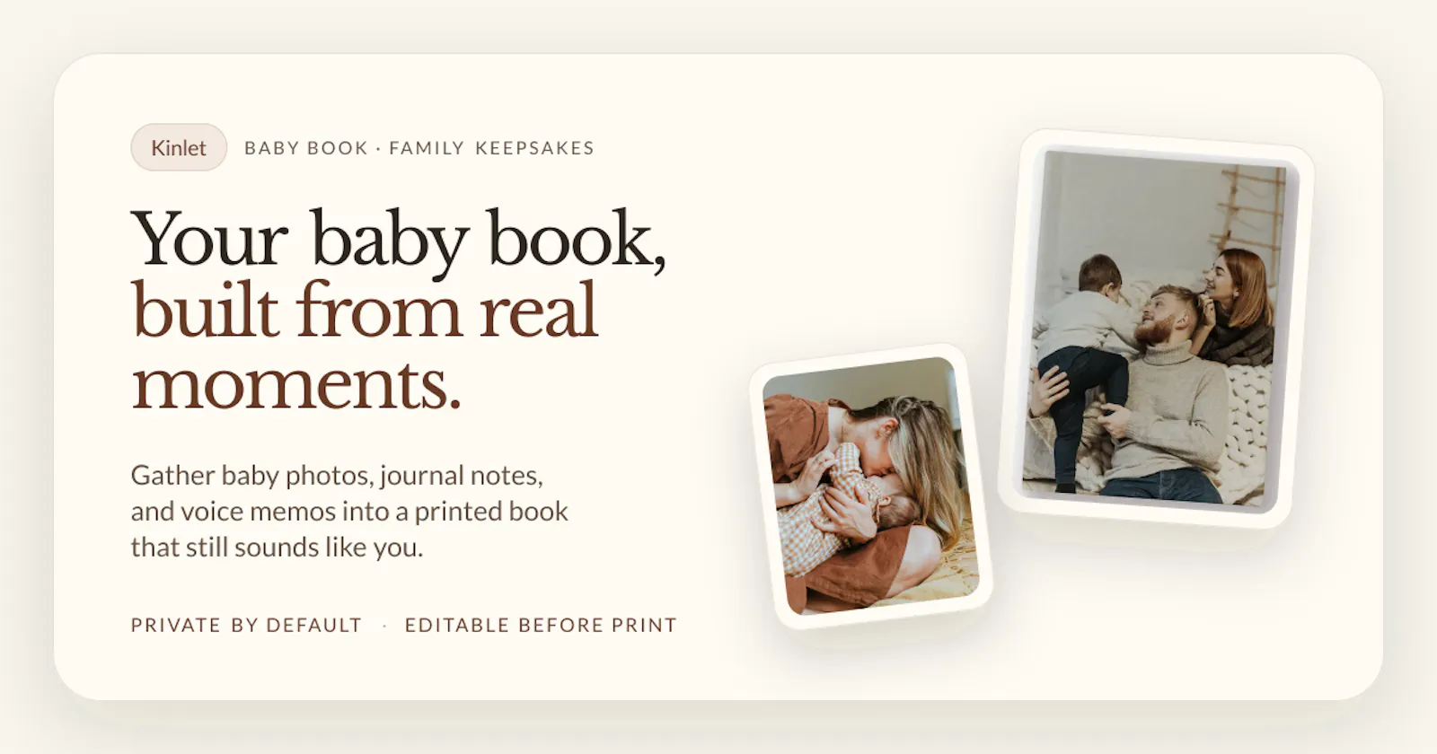 Kinlet: Baby book & family keepsakes screenshot 2