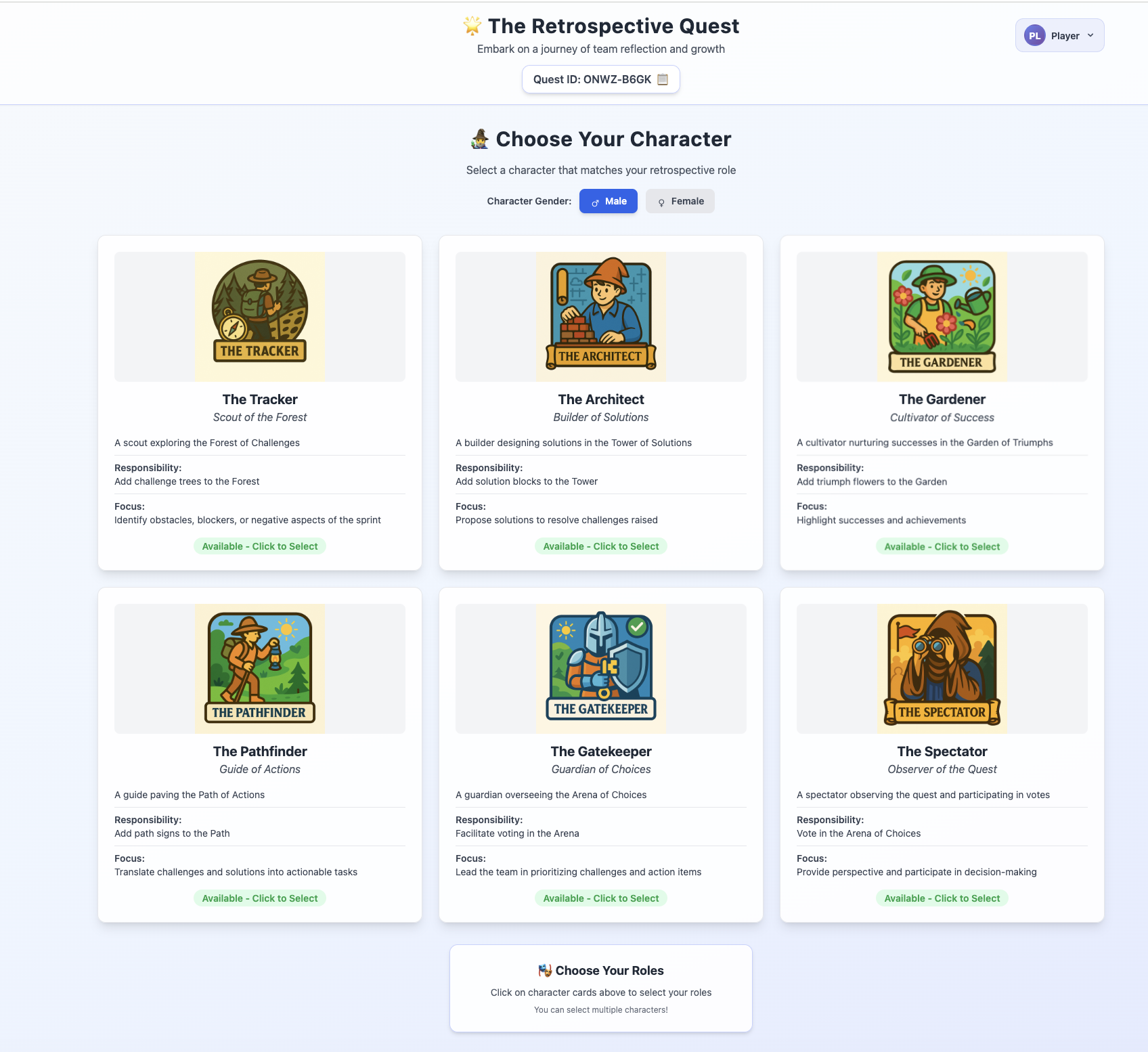 The Retrospective Quest - Screenshot 3 showing product features and functionality