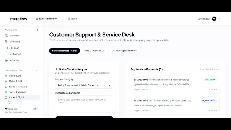 InsureFlow screenshot 1 (video preview)