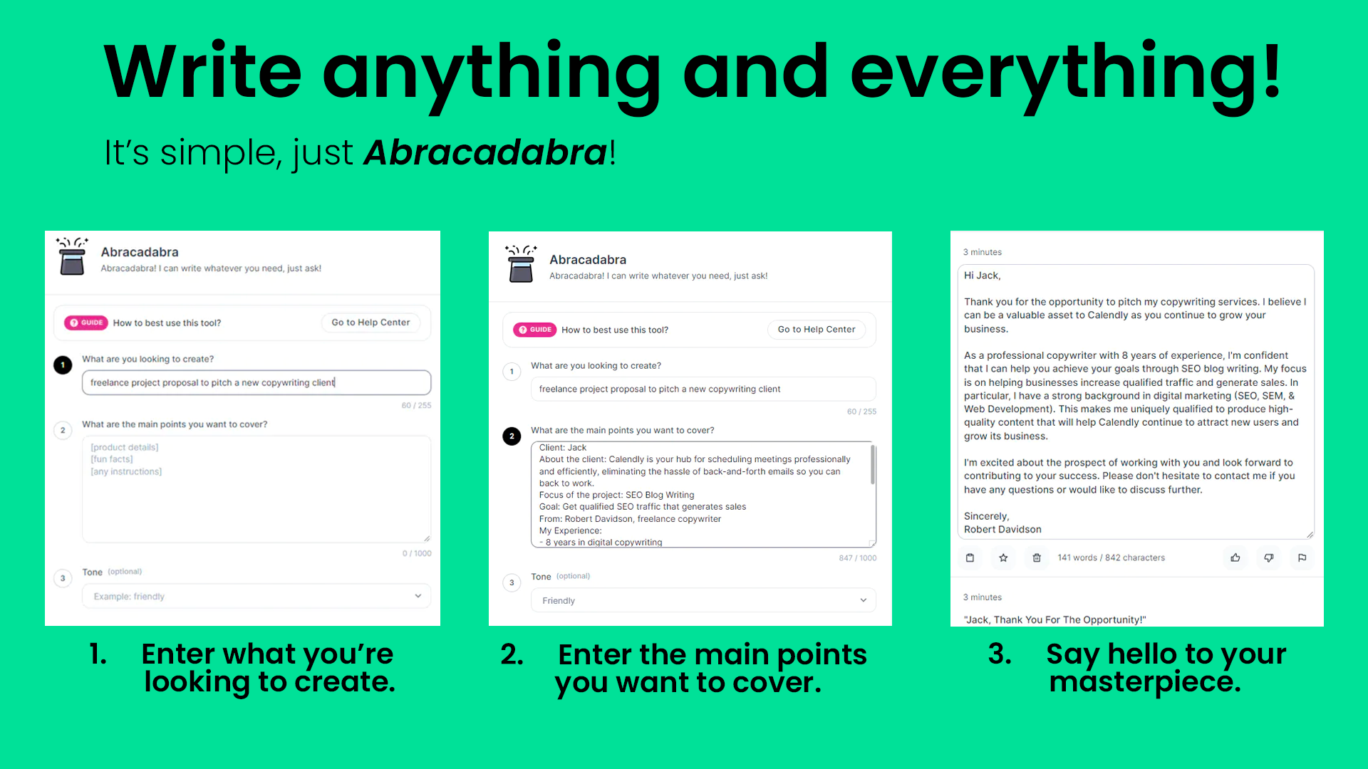 Abracadabra - 950 AI -sjablonen voor nauwkeurig schrijven met minimale input media 3
