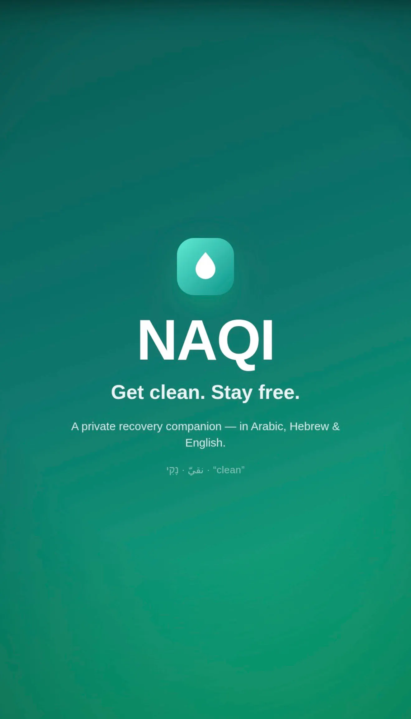 NAQI · نَقِيّ · נָקִי のプロダクトバナー