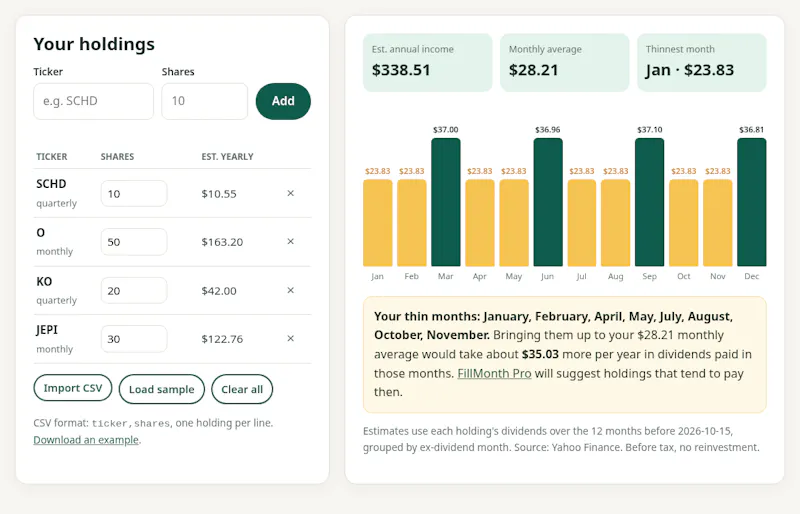 FillMonth screenshot 1