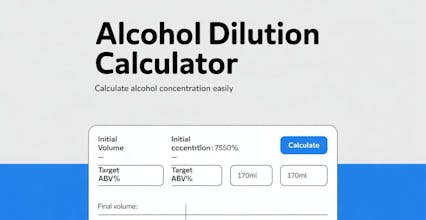 Alcohol Dilution Calculator gallery image