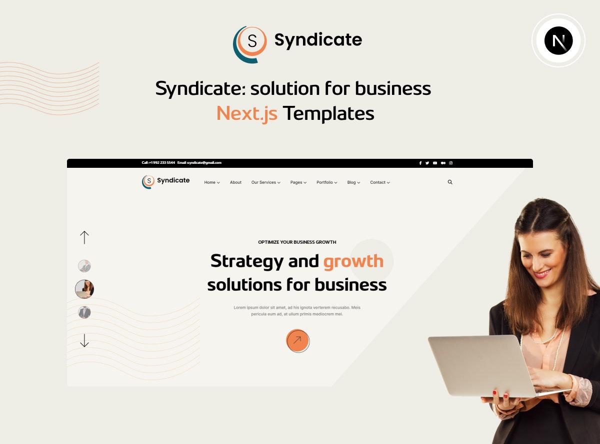 Beratungs -Website -Vorlage Next.js