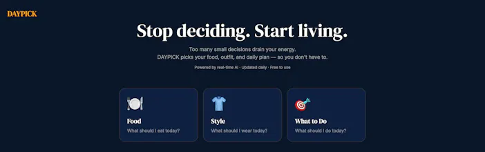 DAYPICK — Your day, already picked. gallery image