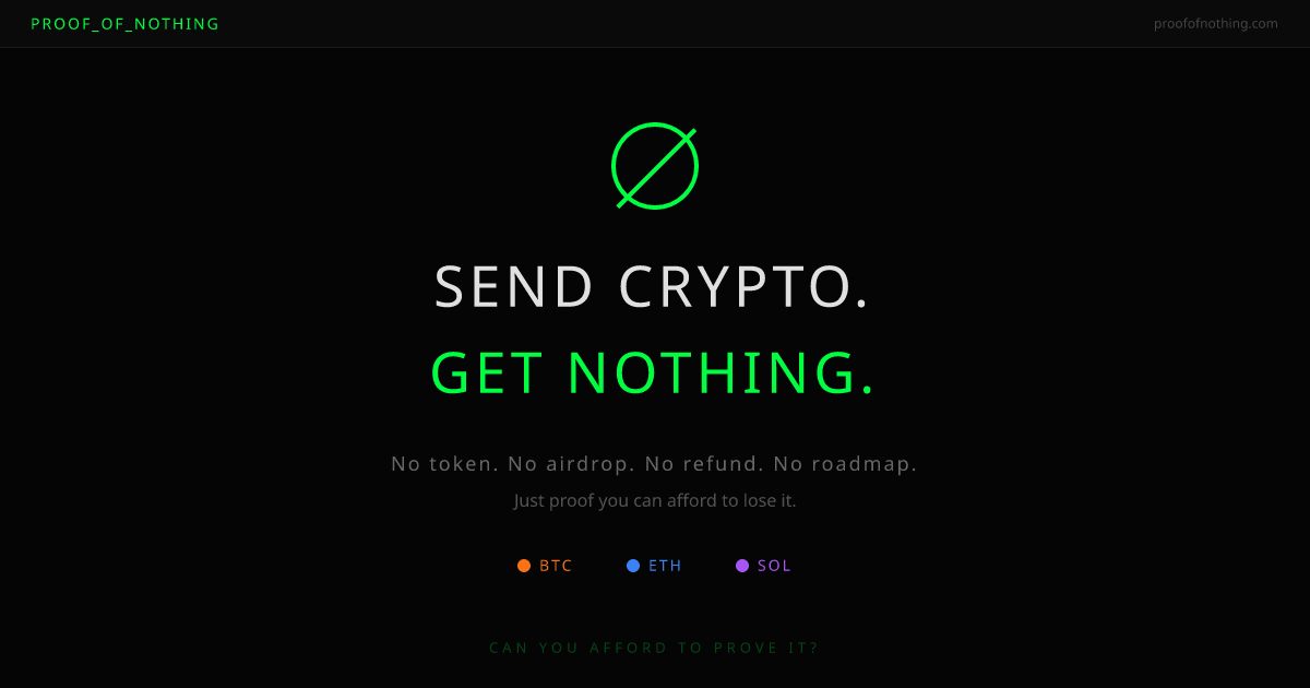 Proof of Nothing gallery image