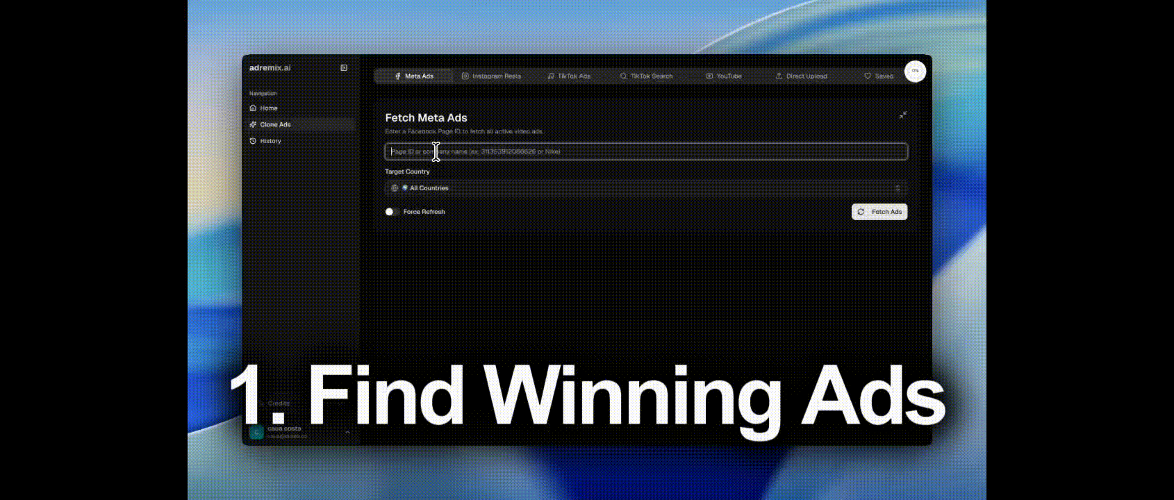 AdRemix - Screenshot 2 showing product features and functionality
