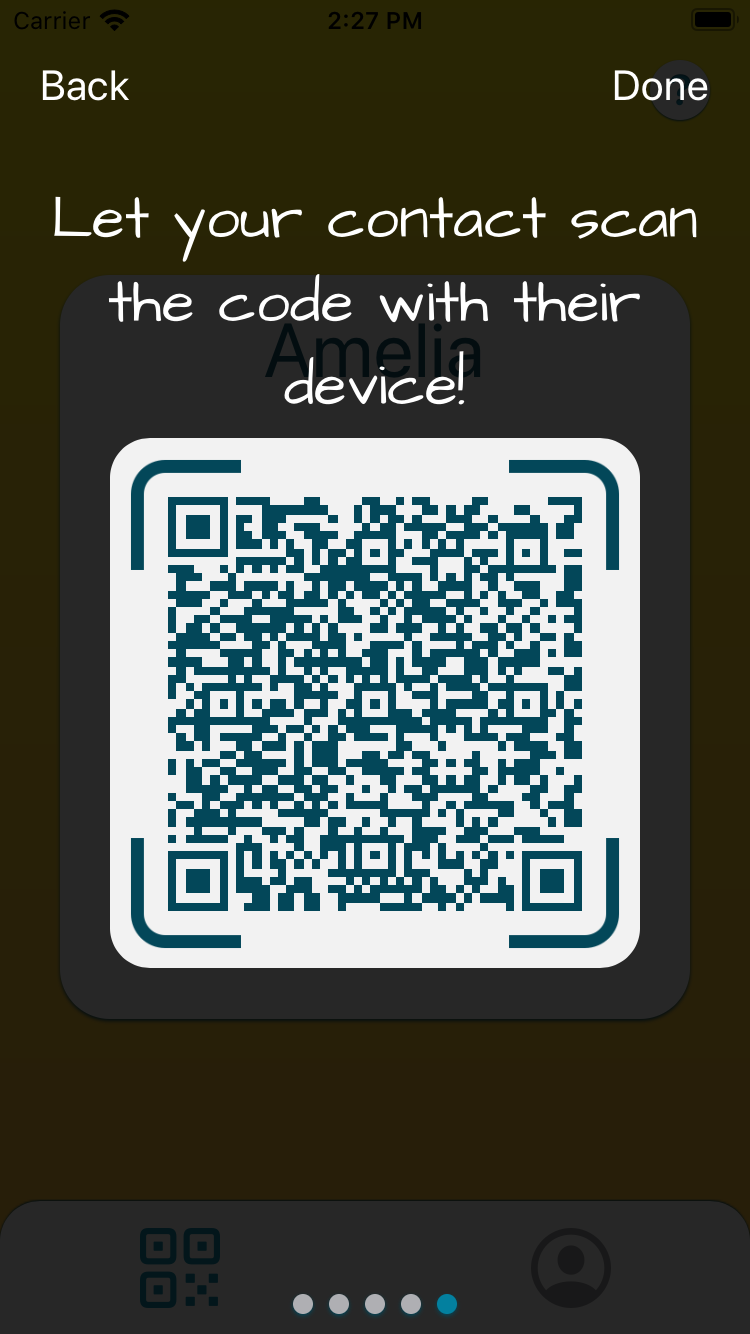 JustMetMe contact share by QR gallery image