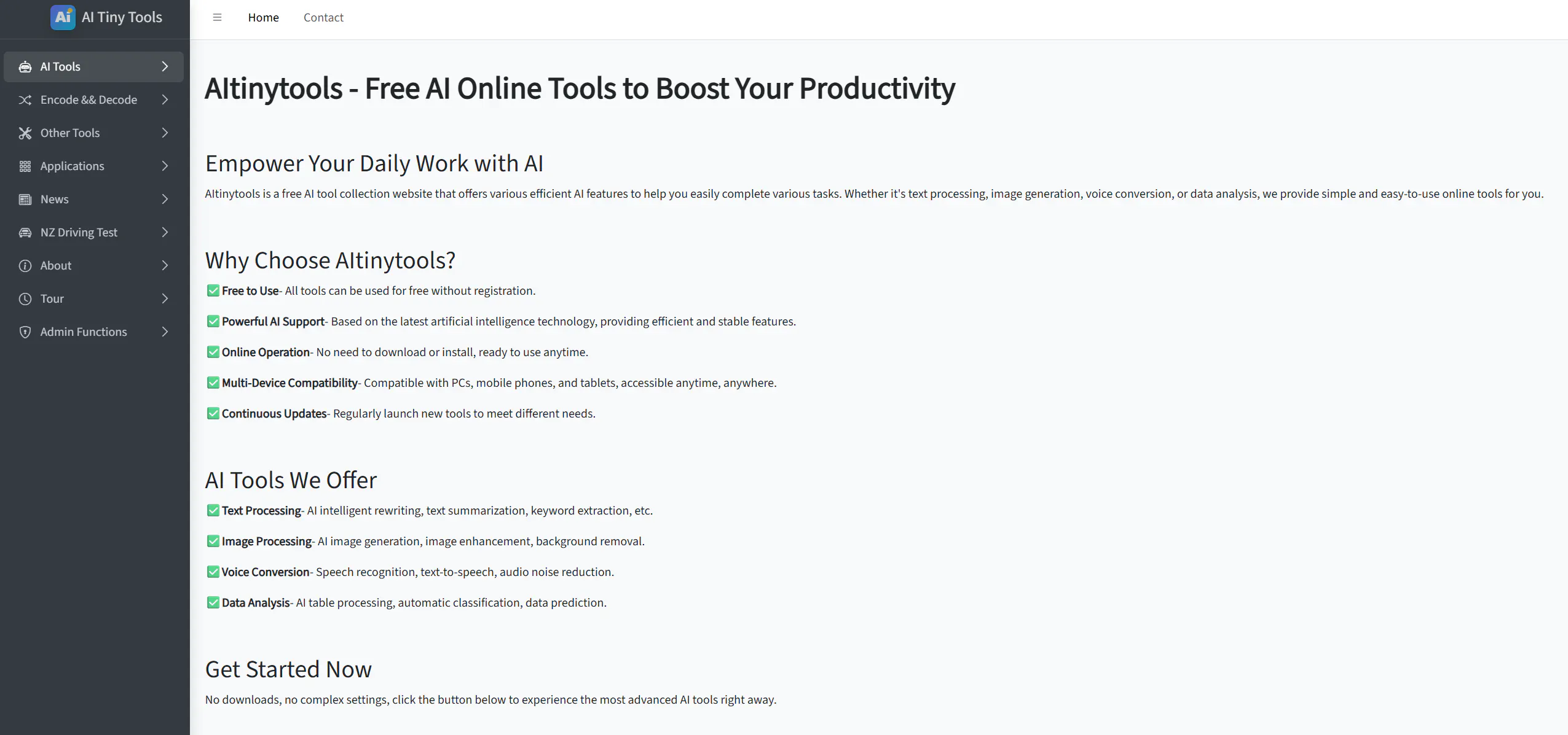Banner del producto AI Tiny Tools