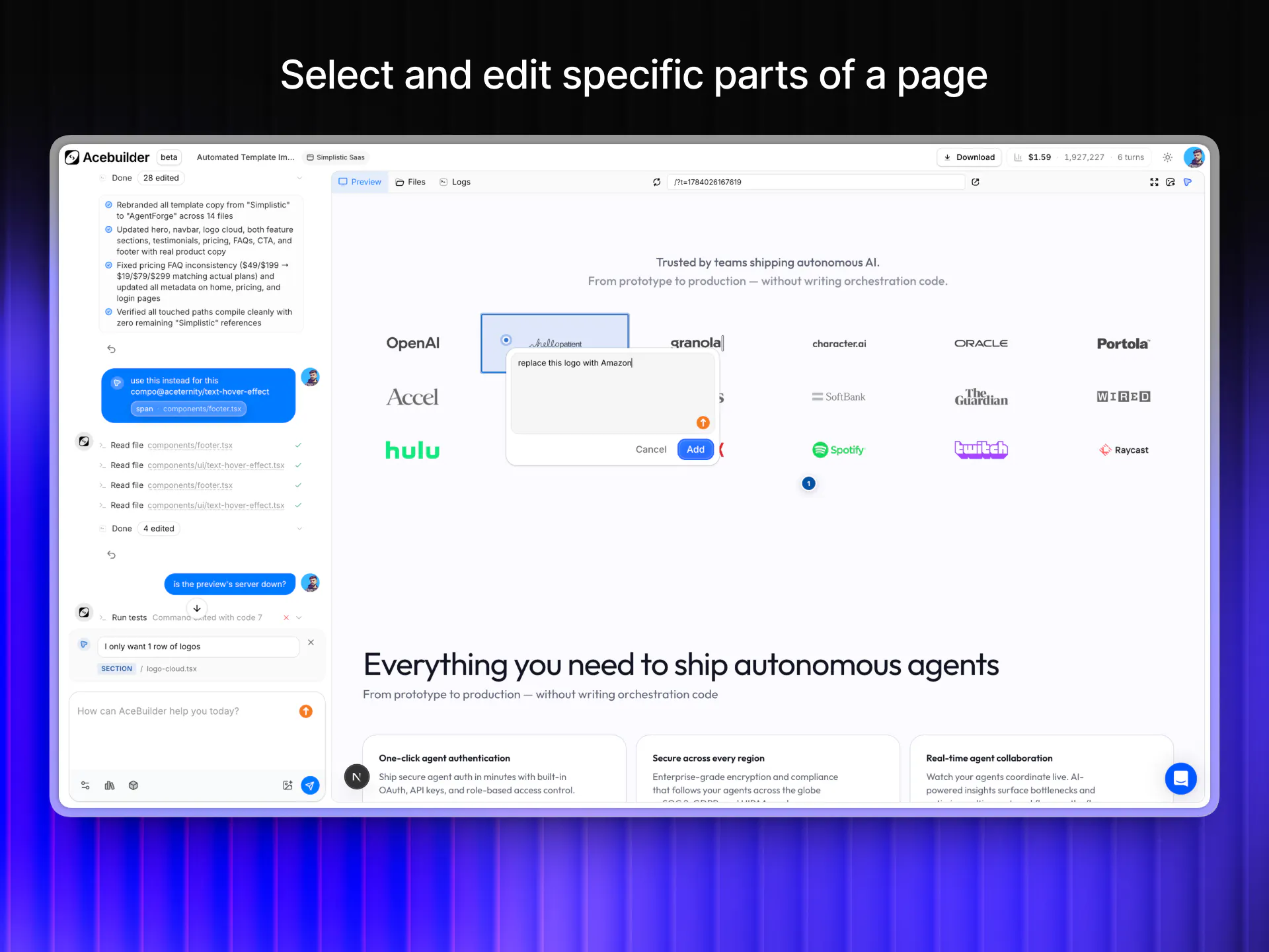 Acebuilder screenshot 3