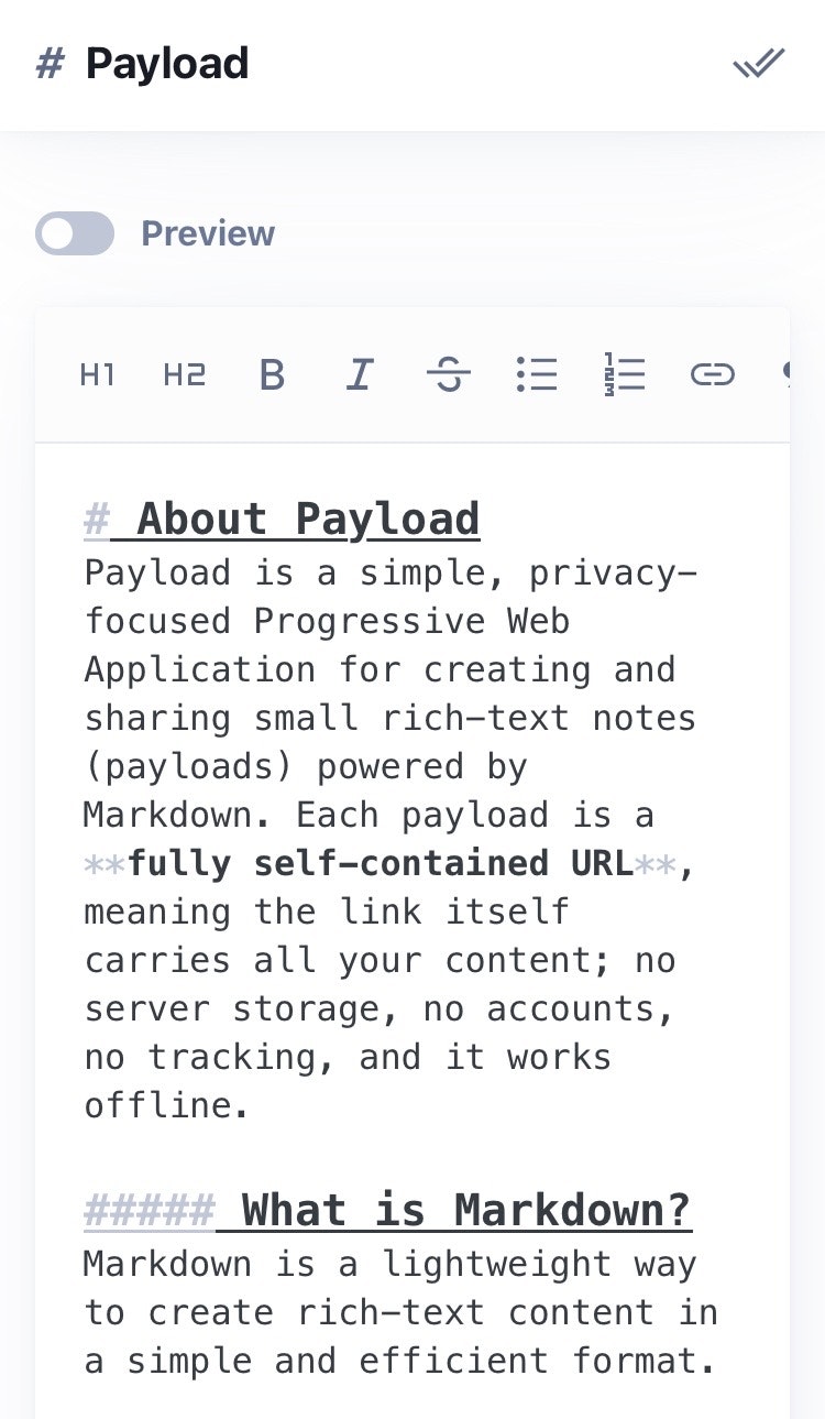 PayloadNotes gallery image