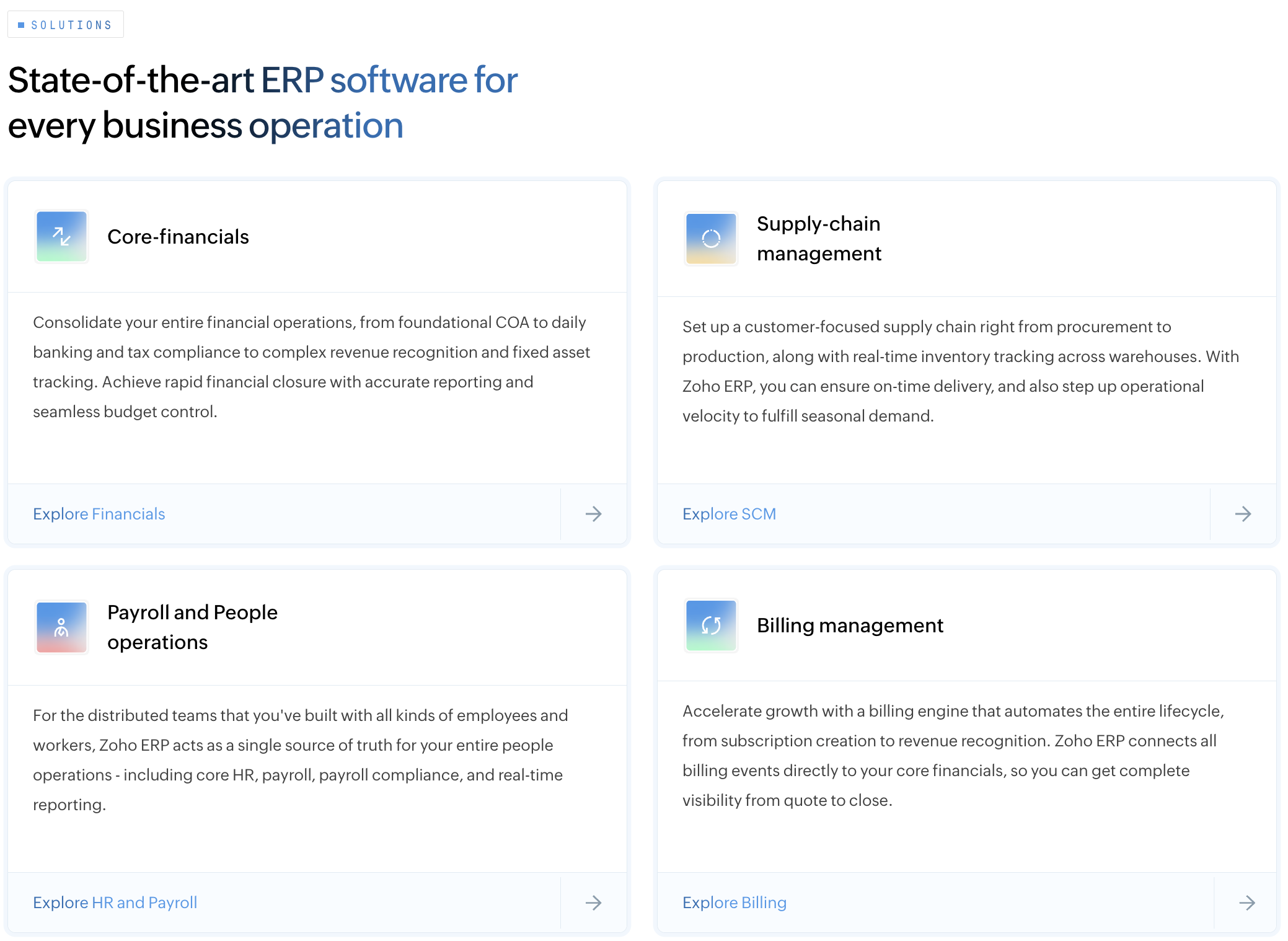 Zoho ERP gallery image