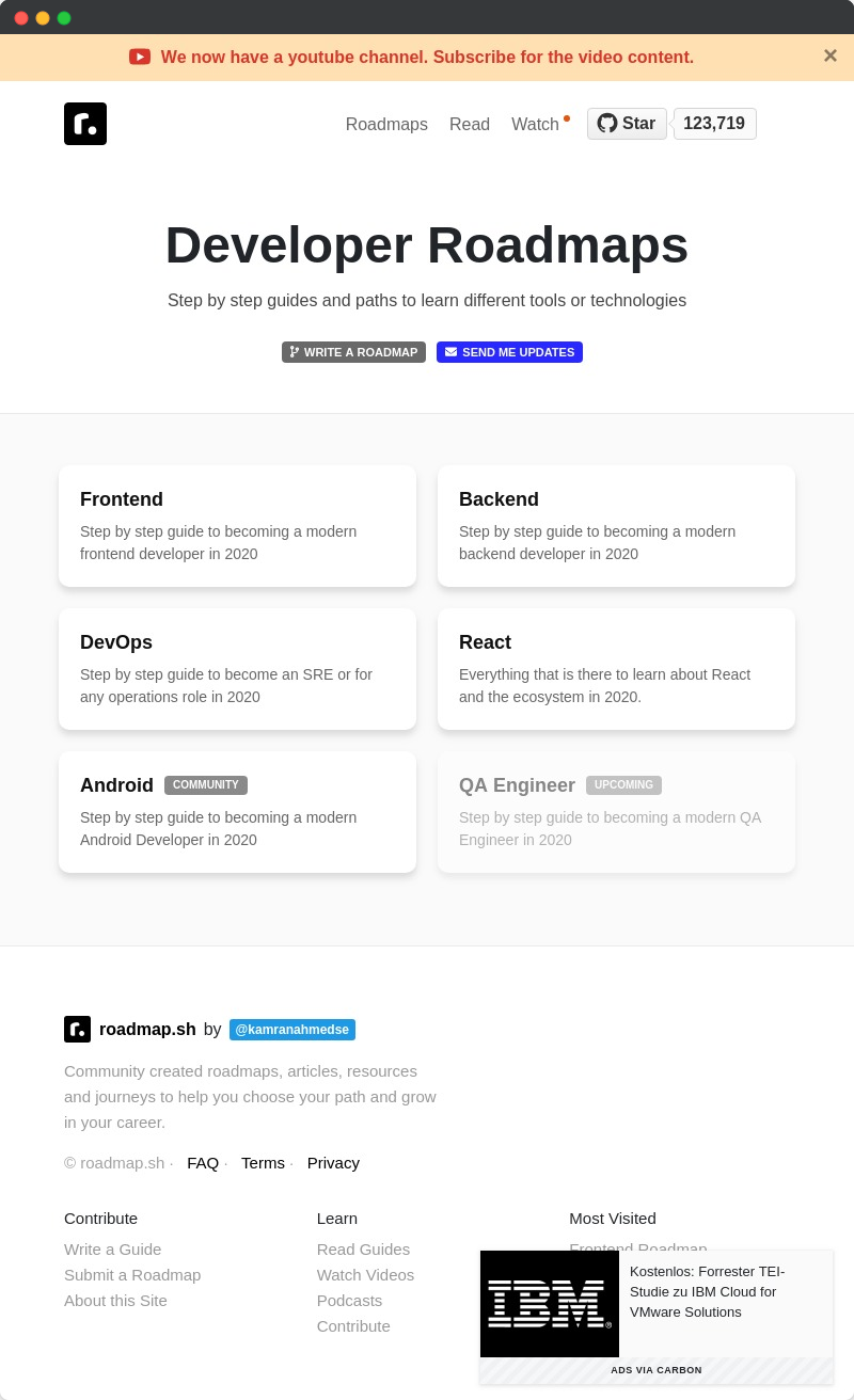 Roadmaps for Developers gallery image