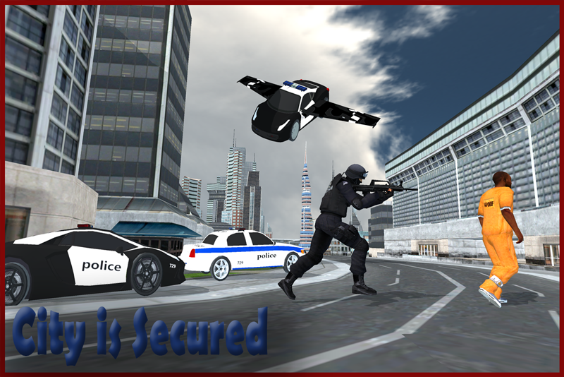 Flying Police Car 3D gallery image