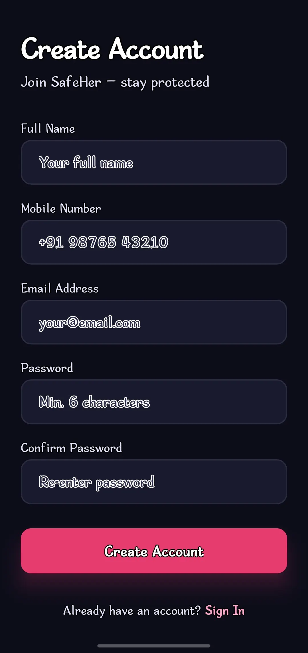 SafeHer 截图 2