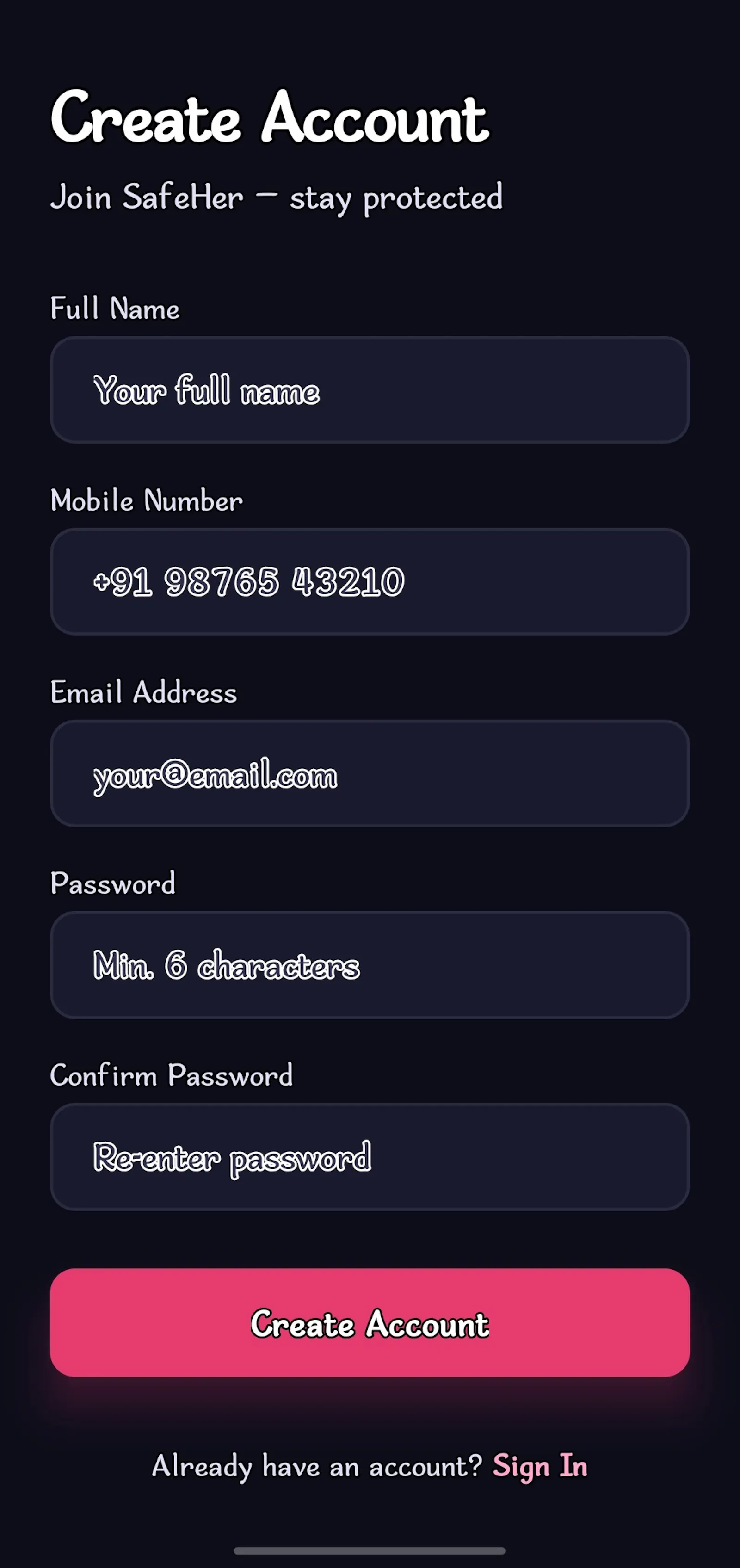 SafeHer screenshot 3