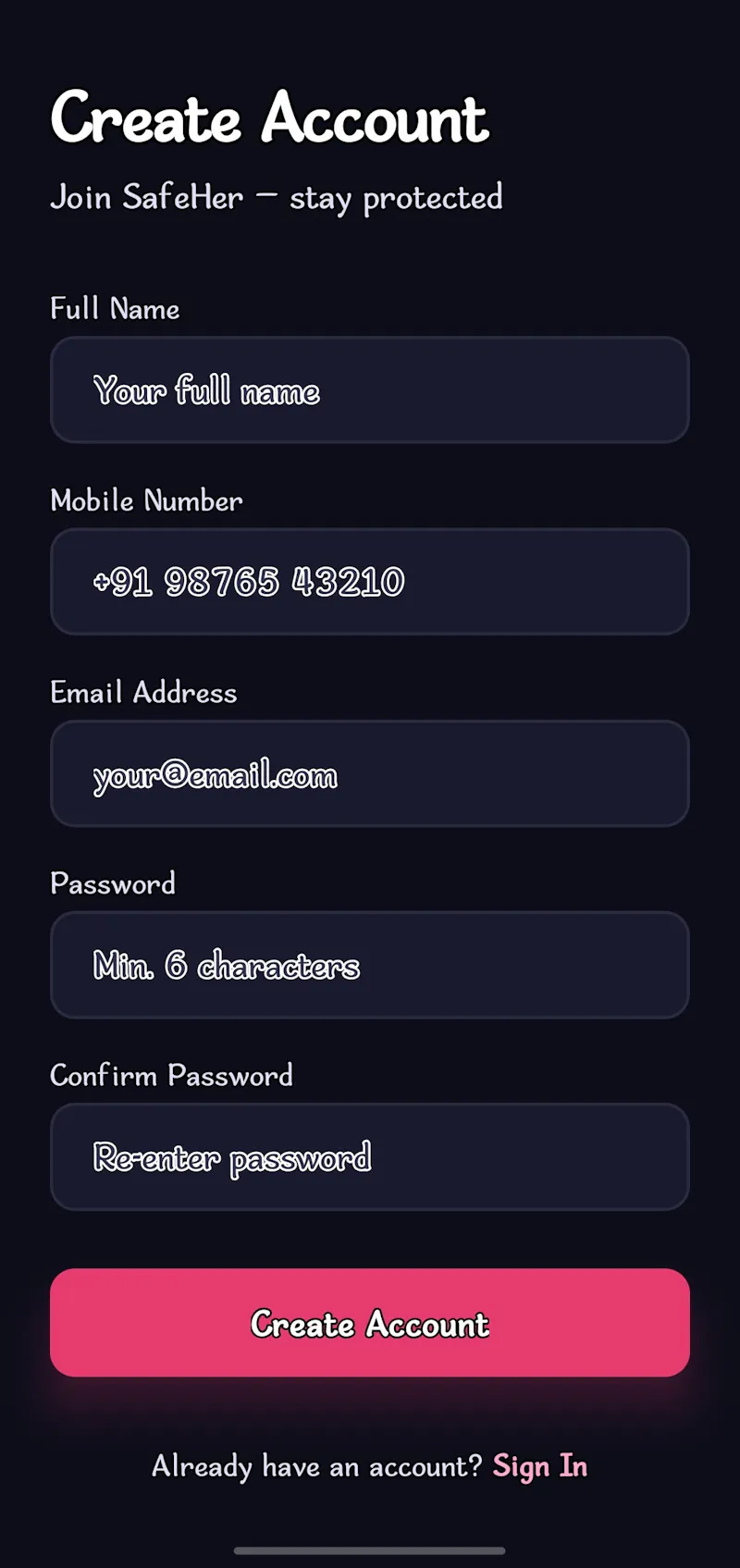 SafeHer screenshot 3