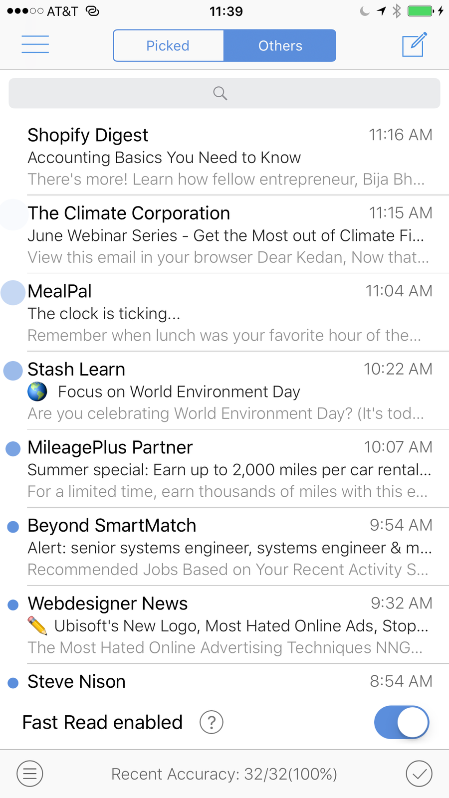 PickedMail - Inbox that learns Image