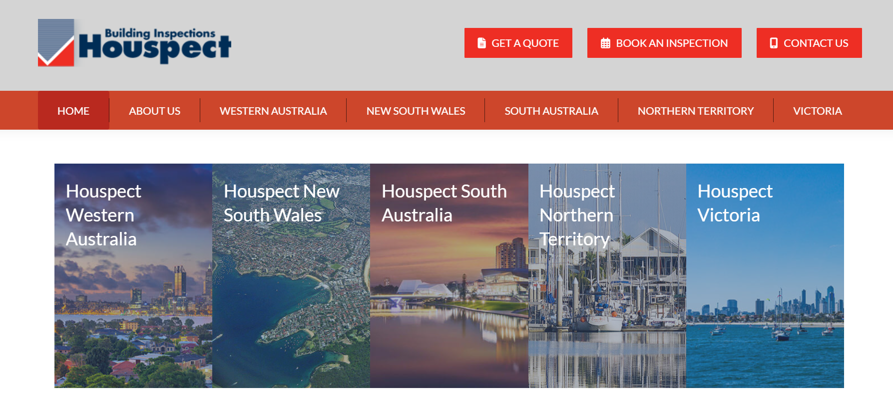 Houspect Building Inspection - Main screenshot showing features and interface