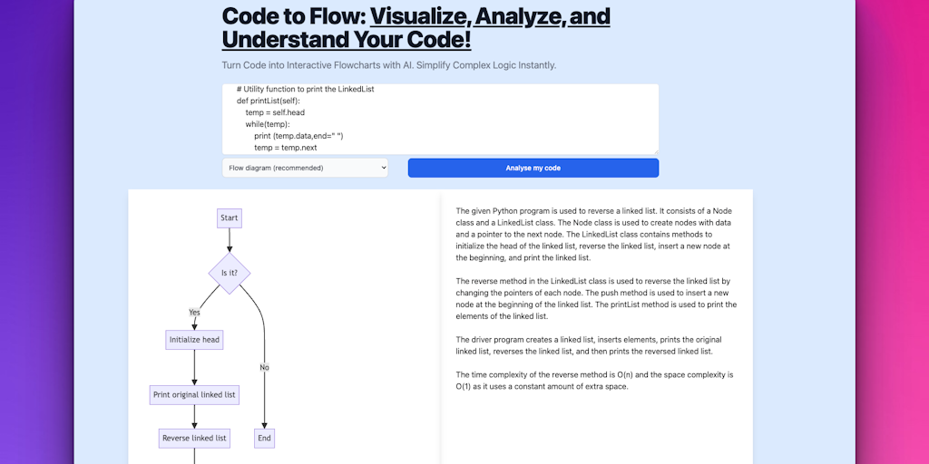 Code to Flow: Visualize your code: Visualize, Analyze, and Understand ...