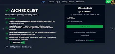 aichecklist.io productivity & scheduling gallery image