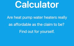 Hybrid Water Heater Savings Calculator media 2
