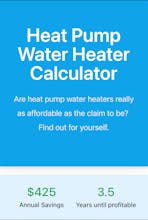 Hybrid Water Heater Savings Calculator gallery image