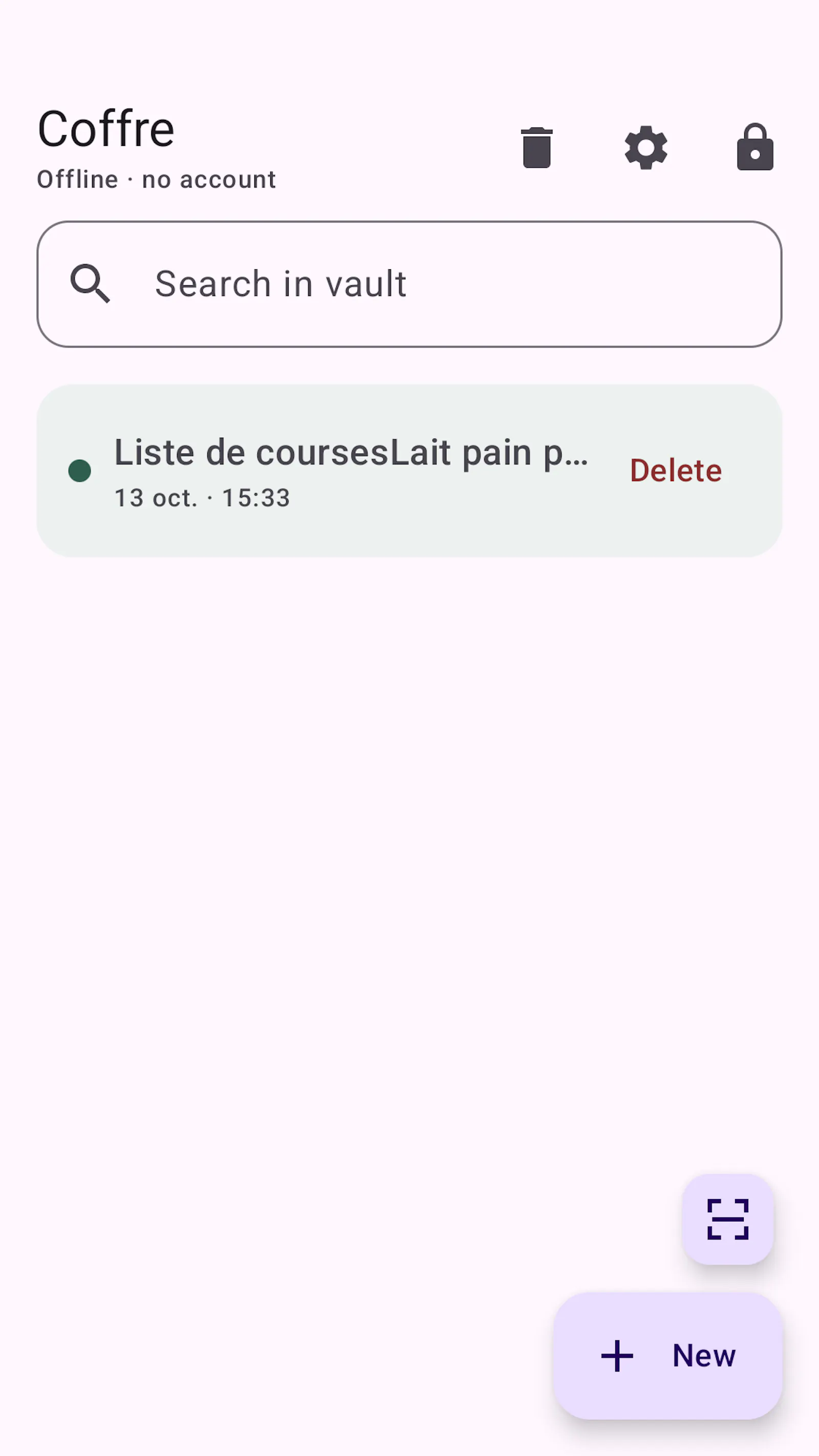 Coffre — your notes, encrypted screenshot 1