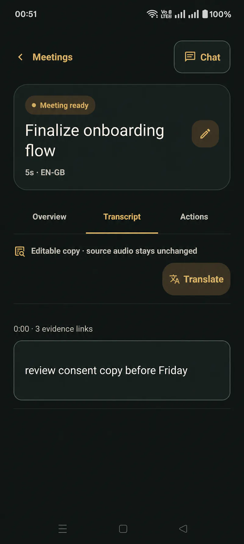 SourceNote: AI Meeting Notes screenshot 2