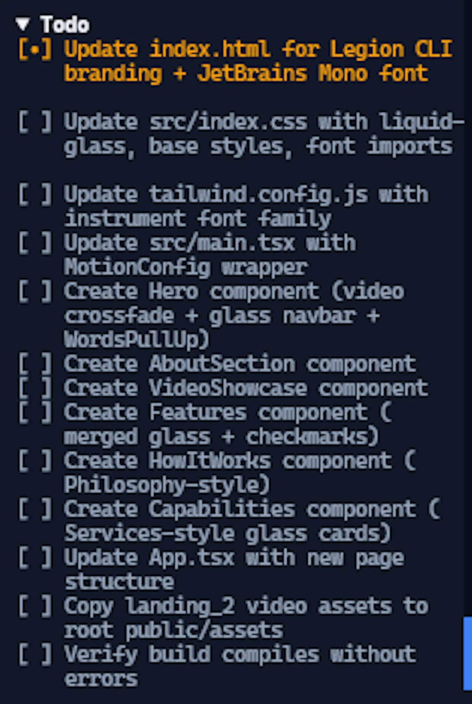 Legion CLI screenshot 4