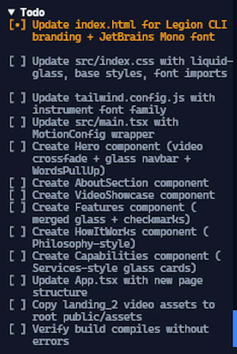 Legion CLI screenshot 4