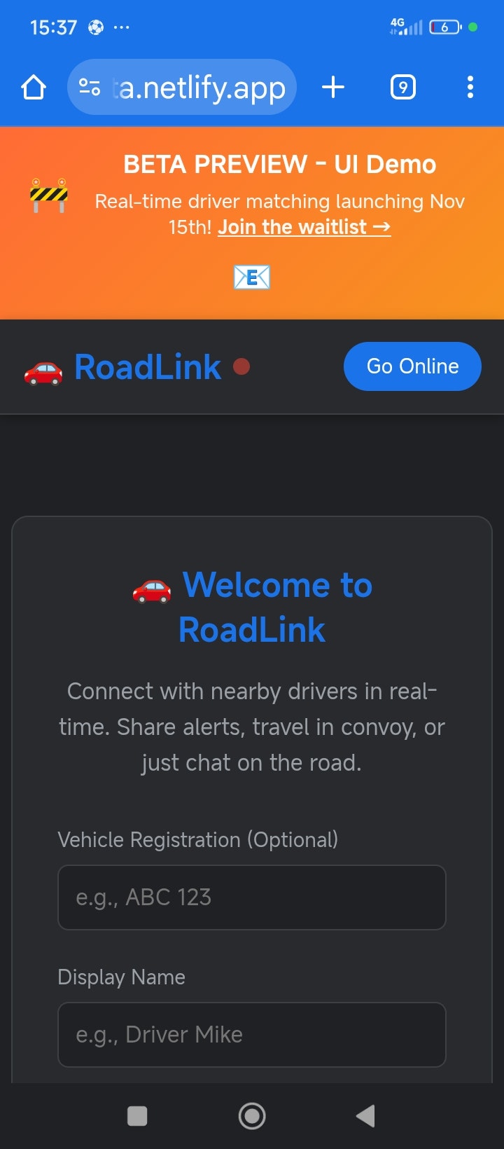 RoadLink - Product Hunt launch logo