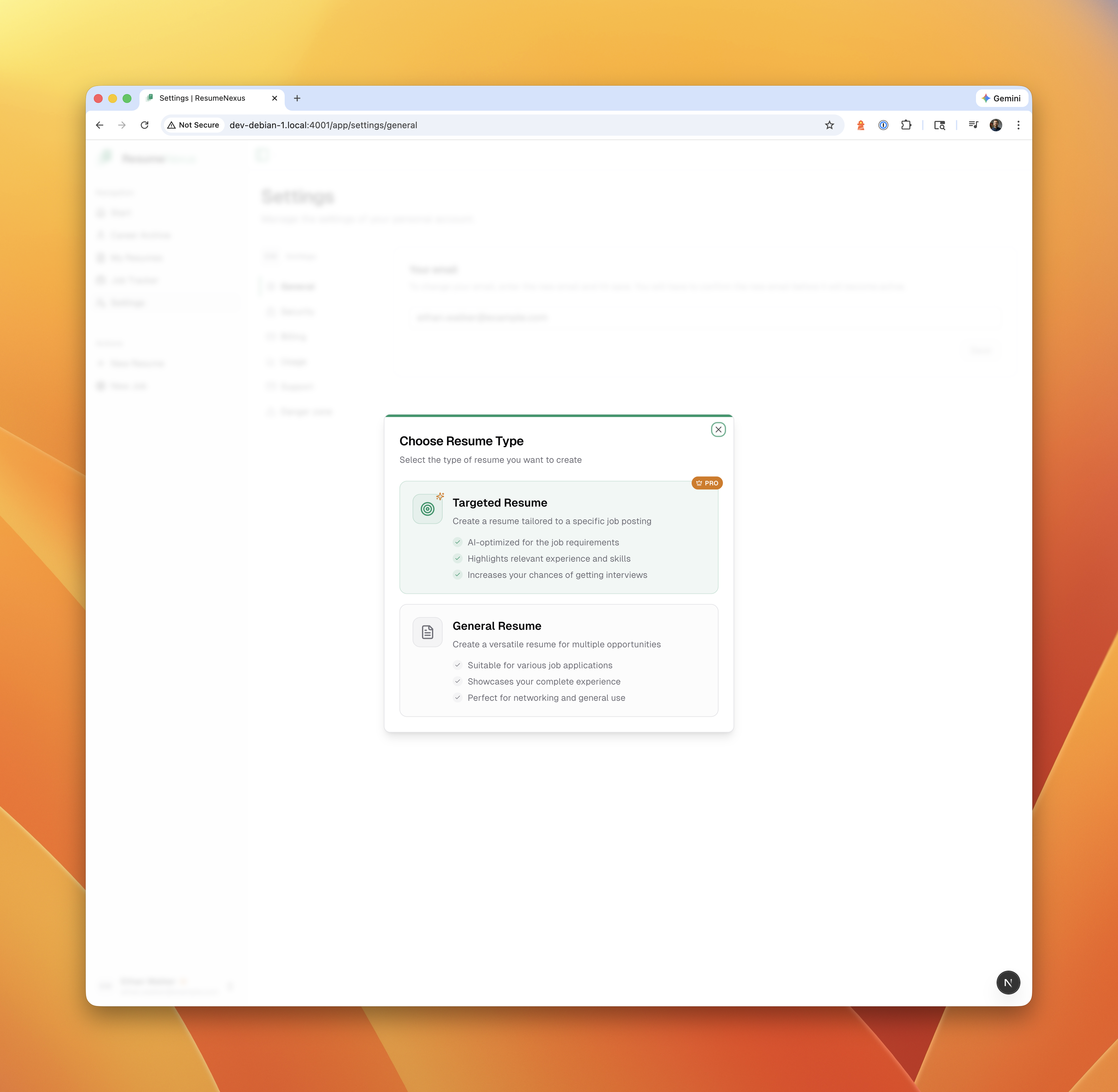 ResumeNexus - Screenshot 2 showing product features and functionality
