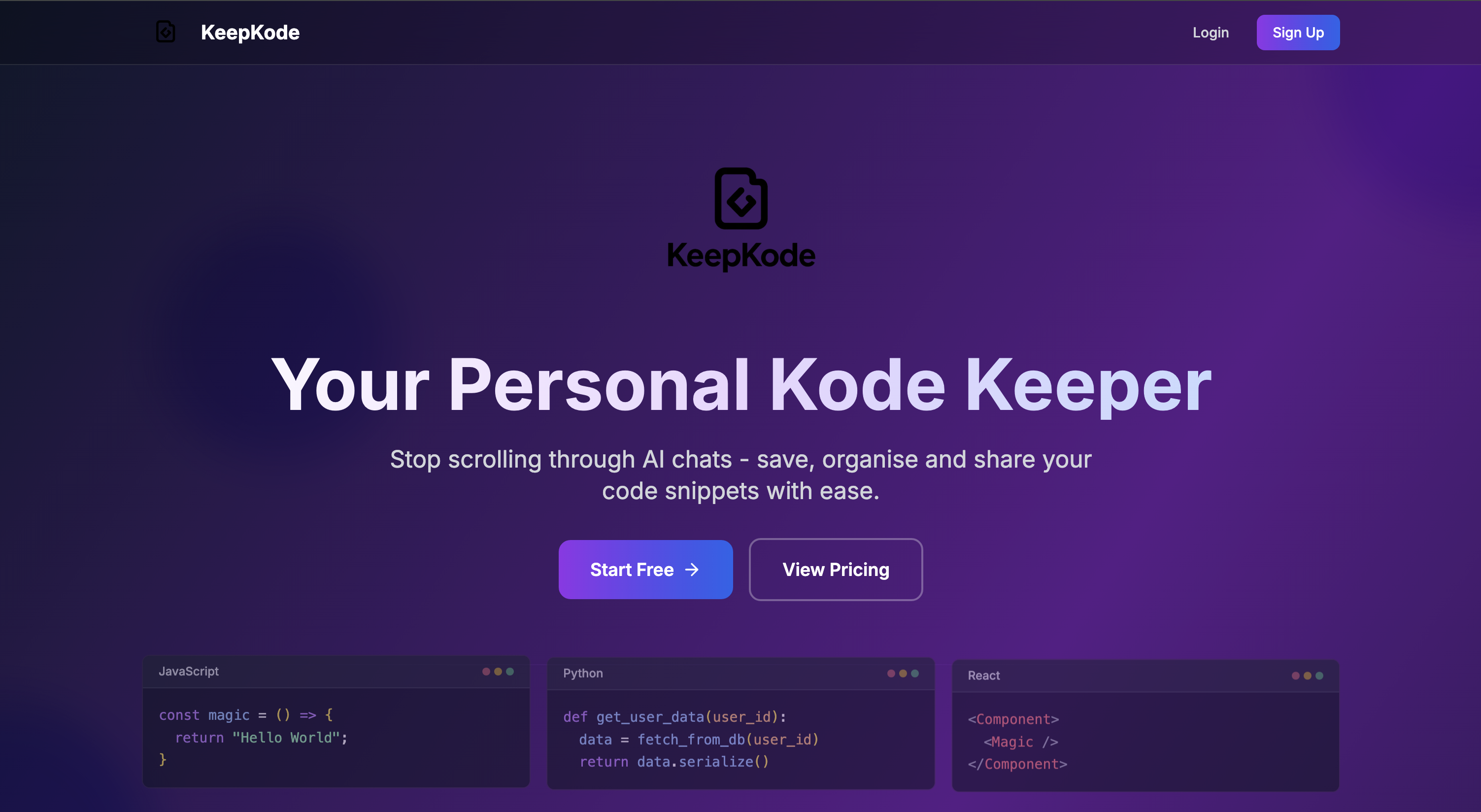 Média Keepkode - Votre gestionnaire d'extrait de code personnel 1