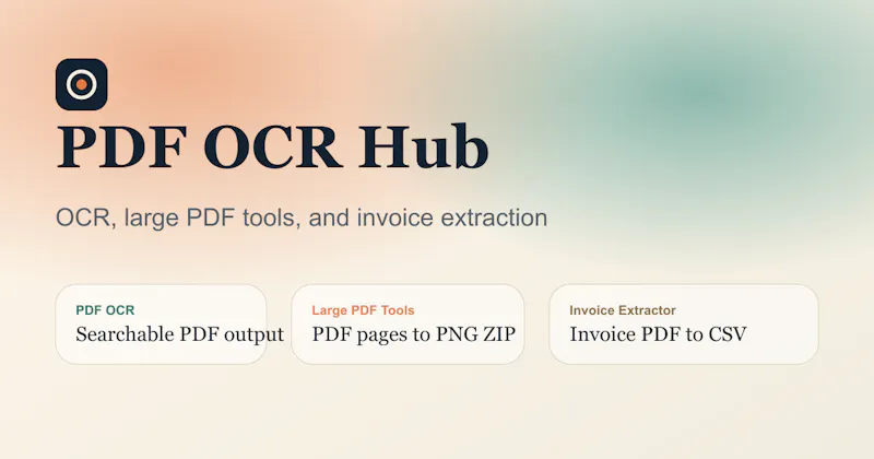 PDF OCR Hub screenshot 1