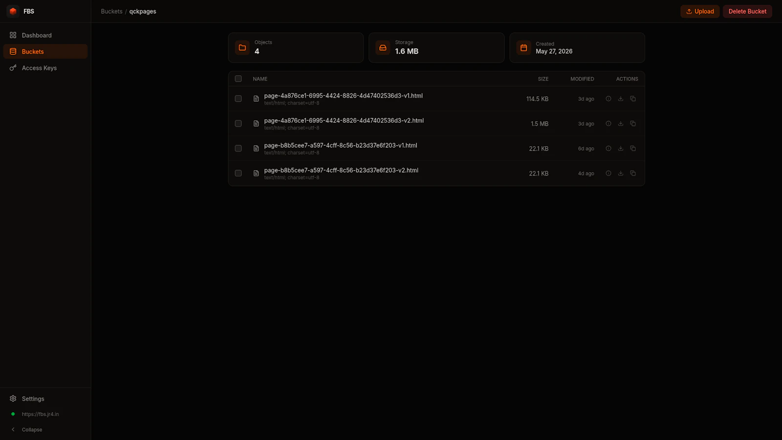 FBS: Fast Blob Storage screenshot 5