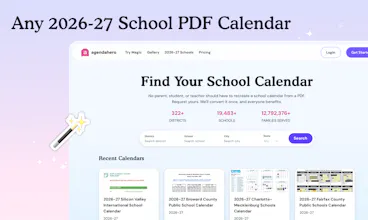 Agenda Hero 2026-27 School Calendars gallery image