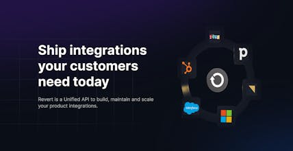 Processo de Integração Simplificado: A API abrangente da Revert torna fácil para os desenvolvedores construir e manter integrações de produtos.
